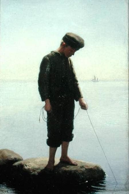 The Young Fisherman Anton Laurids Johannes Dorph Als Reproductie