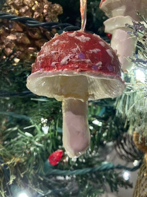 Set Of Amanita Muscaria Mushroom Ornaments Christmas Tree Etsy