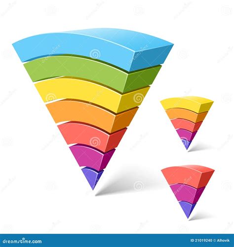 Layered Hierarchy Pyramid Royalty Free Illustration