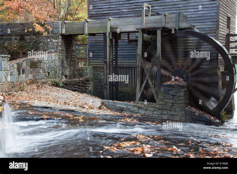 Water Wheel On An Old Wooden Grist Mill Stock Photo Alamy
