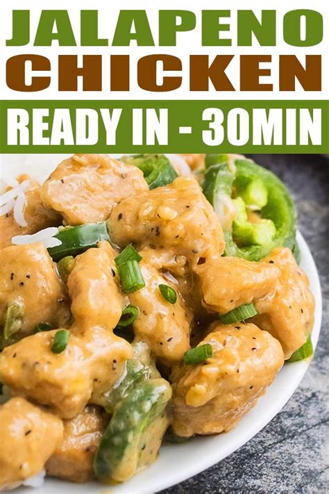 This quick and easy JALAPENO CHICKEN recipe makes a great ...