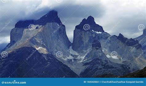 Cordillera Del Paine Stunning Panoramic View Chilean Patagonia