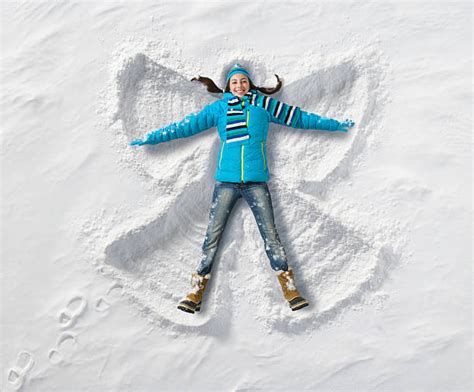 90 Teenage Girl Making A Snow Angel Stock Photos Pictures And Royalty