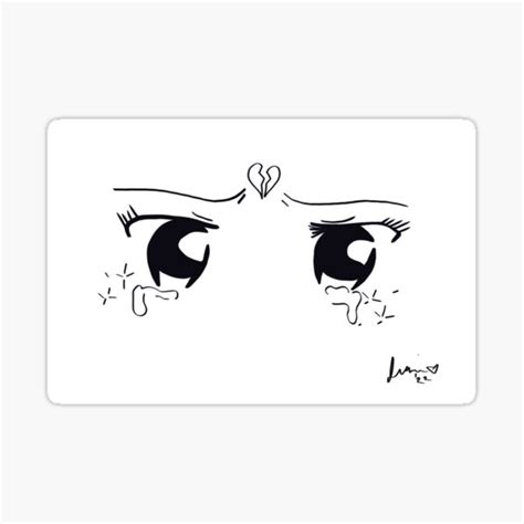 Anime Eyes 2 Sticker For Sale By Bbghoulinax Redbubble