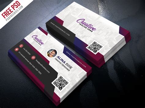 Create your design using our free business card maker or hire a professional designer at an affordable price. Free Modern Business Card Design PSD - PSDFreebies.com
