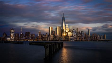 Download Skyscraper Building Hoboken New Jersey Usa Man Made City Hd