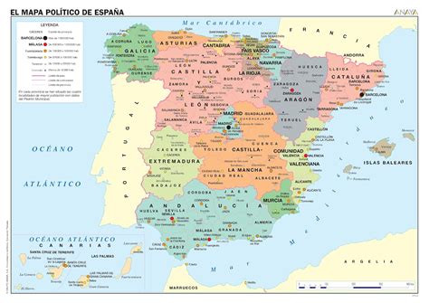 Espanha Mapa Político