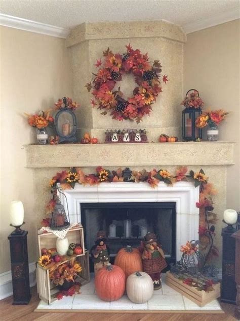 39 Attractive Indoor Fall Decorating Ideas For Your Home Fall Mantle