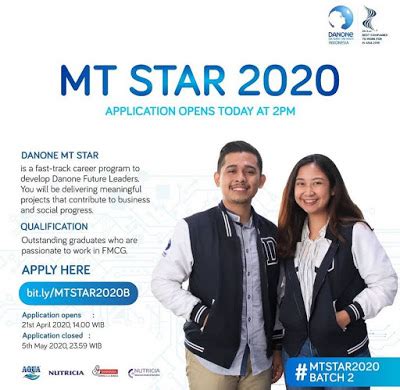 Lowongan Danone Indonesia - Penerimaan MT STAR 2020 - Lowongan Kerja | Lowongan Kerja 2020 ...