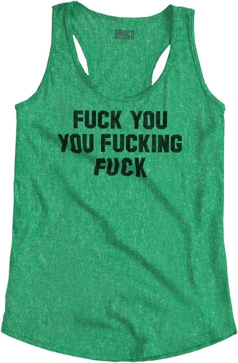 Fing Fk You Cursing Rude Offensive Gym Racerback Tank Top At Amazon Womens Clothing Store