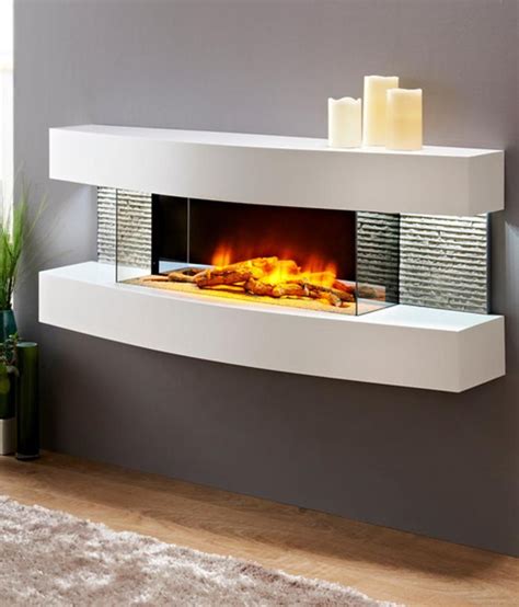 Miami Curve Wall Mounted Electric Fireplace