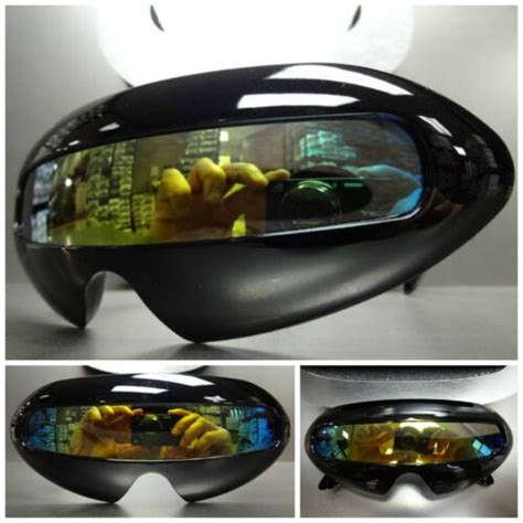 Space Robot Party Rave Costume Cyclops Futuristic Shield Sun Glasses