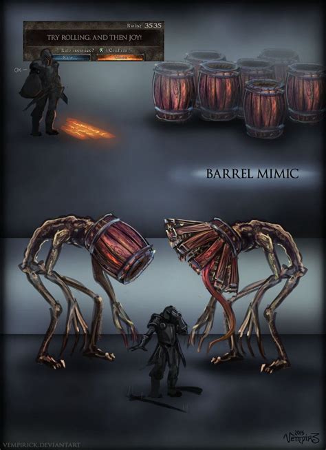Barrel Mimic By Vempirick On Deviantart Fantasy Beasts Fantasy Monster