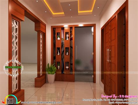 Modular Kitchen Living Bathroom And Foyer Kerala Home