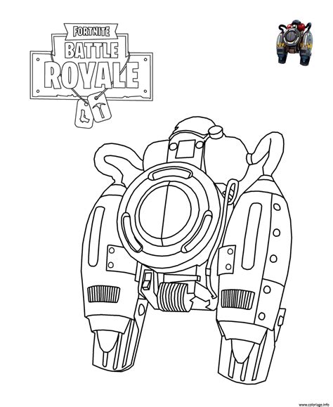 Fortnite dessin pour enfants coloriage imprimer 2. Coloriage Fortnite Jetpack Dessin Fortnite à imprimer