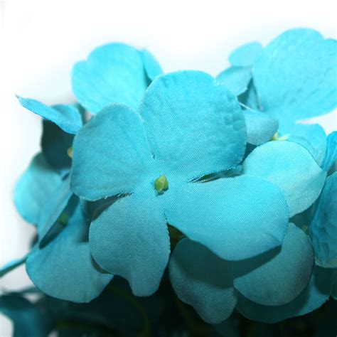 turquoise hydrangea bunch full head artificial flowers etsy