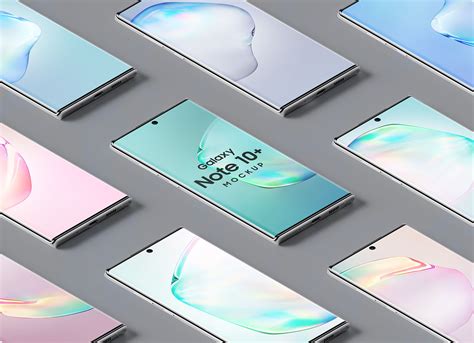 Download Free Isometric Galaxy Note 10+ (Plus) Mockup PSD - Good ...