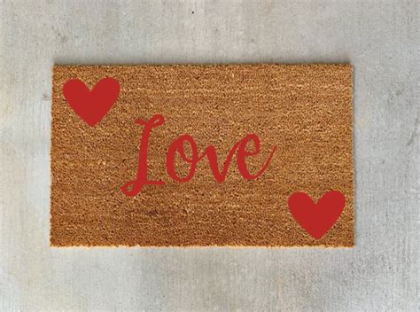 Love Doormat Valentine Doormat Valentines Day Valentines Day T