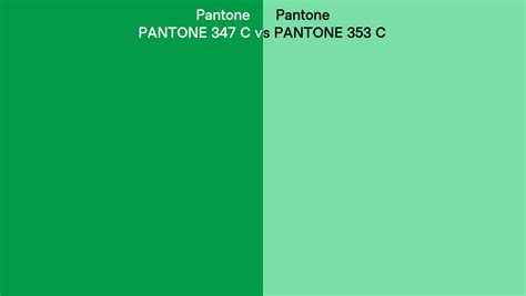 Pantone 347 C Vs Pantone 353 C Side By Side Comparison