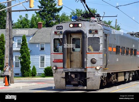 Michigan City Indiana Usa A South Shore Line Commuter Train In The