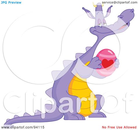 Royalty Free Rf Clipart Illustration Of A Purple Dragon