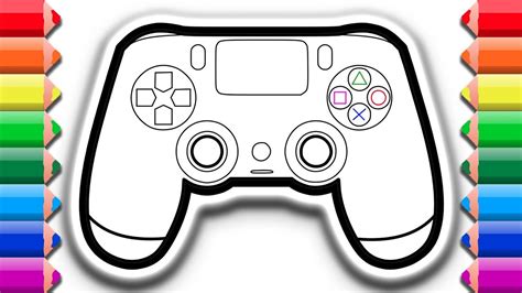 Fun, easy & free to print. How to draw and color a PS4 dualshock controller ...