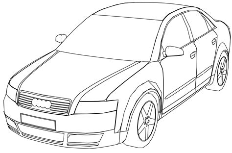 Audi A4 2 Coloring Page | Wecoloringpage.com