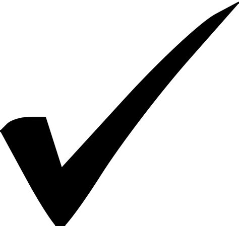 Correct Symbol Black Clipart Best