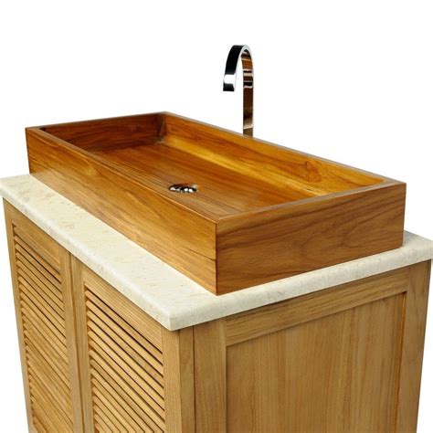 Hier gibt es viele tolle kreative ideen! Teak Holz Waschbecken edles Doppelwaschbecken Bad Spa ...