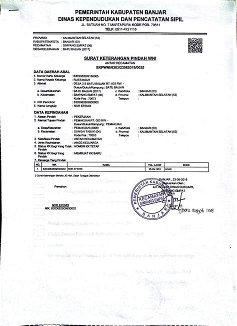 Contoh Surat Keterangan Pindah Penduduk Dari Kepala Desa ...