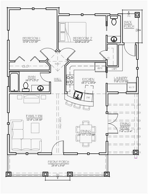 House Plans For 2 Bedroom 2 Bath