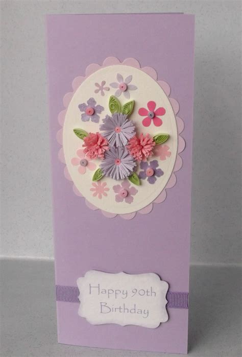 And we're not just talking about a short note + a signature. Paper Daisy Cards: Quilled 90th birthday card