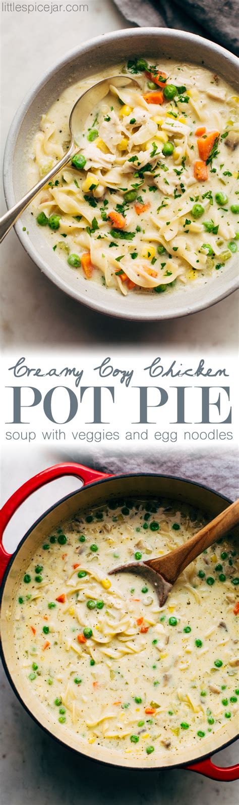 Chicken, biscuits, cream of chicken soup, chicken broth, carrots and 7 more. Creamy Cozy Chicken Pot Pie Soup Recipe | Little Spice Jar