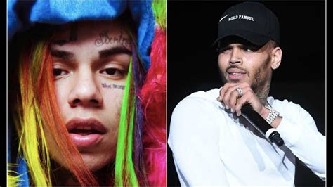 6ix9ine Disses Chris Brown Stop Tryna Look Like Me Im More Handsome
