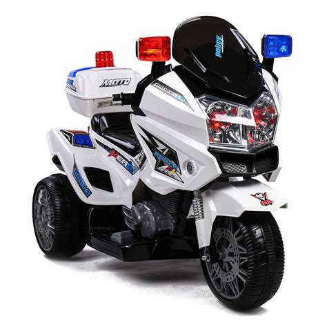 Rovo Kids Electric Ride On Patrol Motorbike S1k Inspired Battery Polic