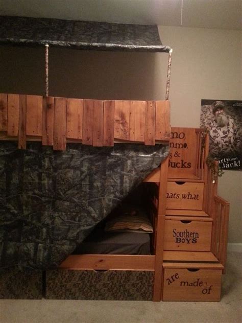 He wanted hunting and fishing, and she wanted something that. Duck blind, Bunk bed and Hunting on Pinterest