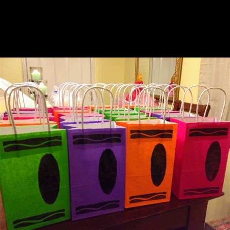Download Made my own crayon party favor bags- as the kids arrive I will put their names on the black oval ...