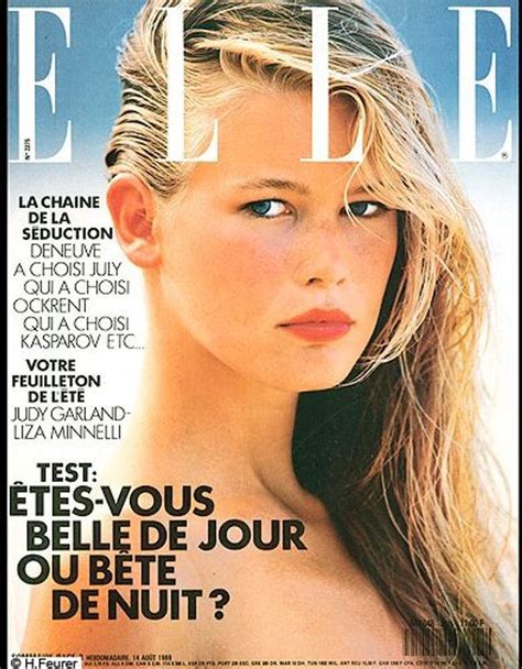 claudia schiffer august 14 1989 claudia schiffer is on the cover of elle her photographer