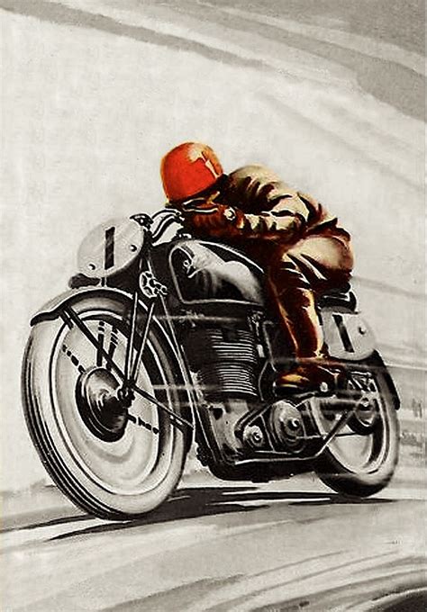 Inazuma Café Racer Vintage Motorcycle Art Vintage Motorcycle Art