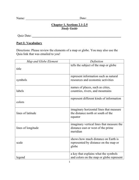 Answer Key To Study Guide