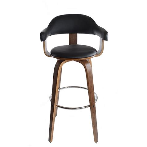 Browse selection of counter high bar stools for your. Fusion Living Black Faux Leather Swivel Bar Stool with ...