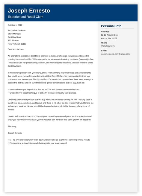 Retail Cover Letter Examples For 2022 Any Experience Level