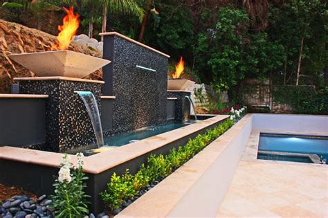 Water Features Modern Garden Los Angeles By Pacific Outdoor