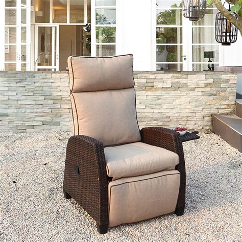 Maybe you would like to learn more about one of these? All-Weather Wicker Outdoor Recliner with Sturdy Steel ...