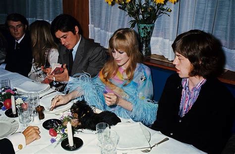 Sixties Marianne Faithfull Alain Delon Mick Jagger