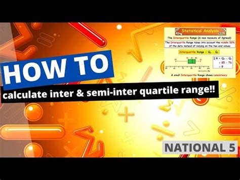 We apply the iqr function to compute the. Inter and Semi interquartile range - YouTube