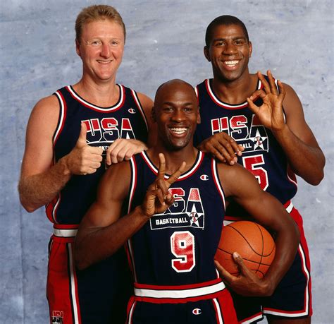 Dream Team Michael Jordan Larry Bird And Magic Johnson Neil Leifer