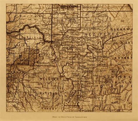 Map Of The Nez Perce Territory Native American Photos Native American