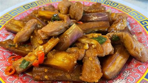 Chinese Eggplant With Pork Slices Madam Ng Recipe