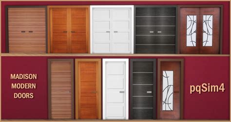 Sims 4 Ccs The Best Madison Modern Doors By Pqsim4